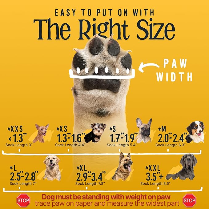 DOK TigerToes Premium Non-Slip Dog Socks for Hardwood Floors - Extra-Thick Grip That Works Even When Twisted - Prevents Licking, Slipping, and Great for Dog Paw Protection - Size Medium-PurrikoPets