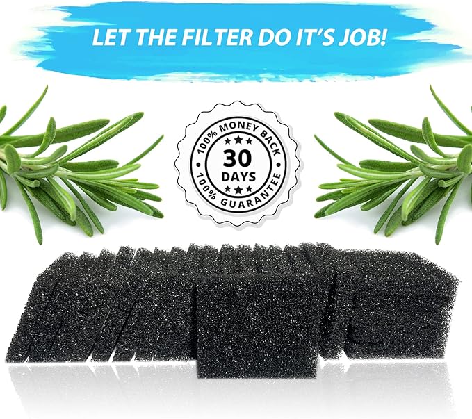 24-Pack Pump Filter Sponge Compatible with AG Garden Harvest, Bounty, Farm, Extra, Ultra All Models, Replacement Pump Filter Accessories-PurrikoPets