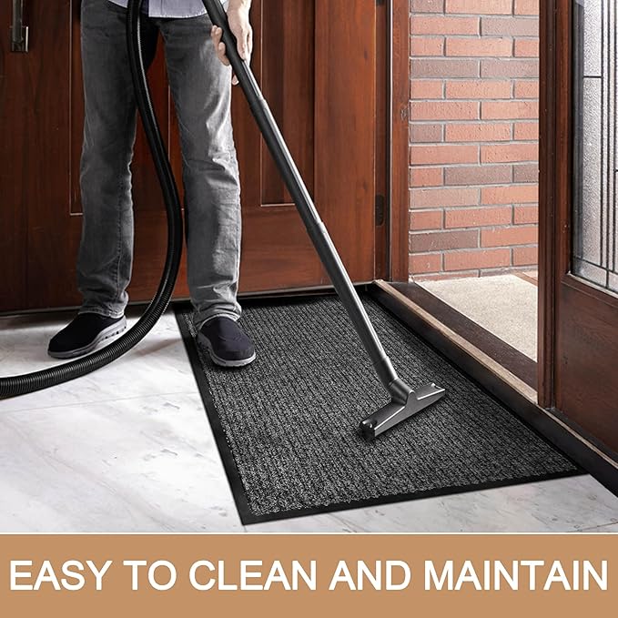 Durable Indoor Outdoor Door Mats for Entryway, Heavy Duty Front Door Mat, 72" x 36" Low Profile Welcome Mats for Entry, Stain and Fade Resistant Indoor Outdoor Entrance Mat-PurrikoPets