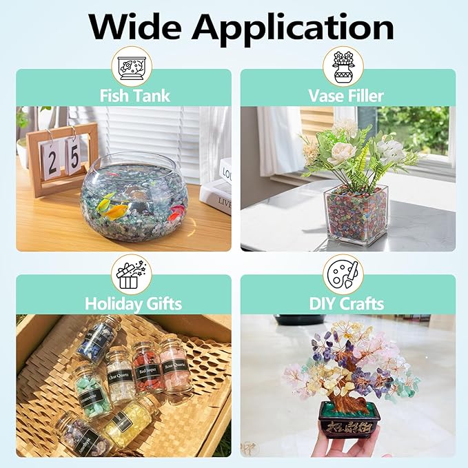 3 Lb Cat Eye Stones Aquarium Gravel Rocks for Fish Tank, Fish Tank Rocks Gravel Betta Fish Colorful Marbles for Vases Filler, Garden and Fish Tank Decoration-PurrikoPets