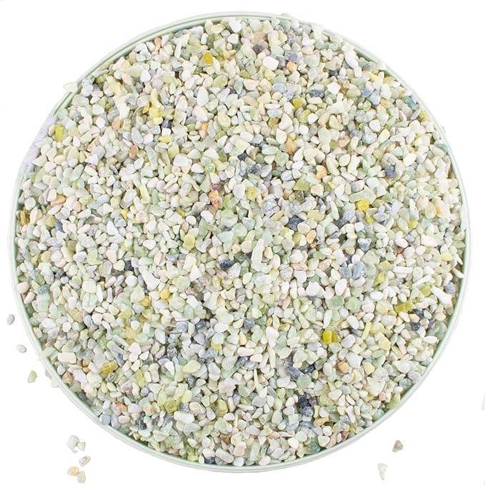 7lb Jade Bean Pebbles,1/4 Inch Cactus Bonsai DIY Rocks, Natural Succulent Rock and River Rocks Decorative for Aquariums, Vases, Terrarium, Outdoor Gardening, Top Dressing for Potted Plants-PurrikoPets
