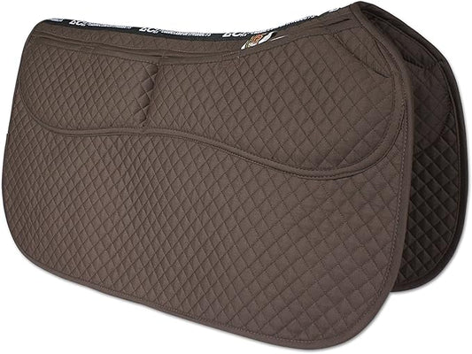 ECP Equine Comfort Products Thermoregulating Western Saddle Pad, Machine Washable Contoured Fit, Water Absorbing, Therapeutic, Shock Absorbing with Adjustable Memory Foam Shims-PurrikoPets