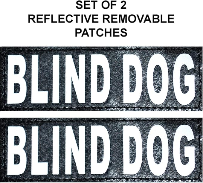 Doggie Stylz Blind Dog Harness No Pull No Escape Dog Vest for Blind Dogs Adjustable Vest with Handle Blind Dog Accessories and Patches for Training and Mobility-PurrikoPets