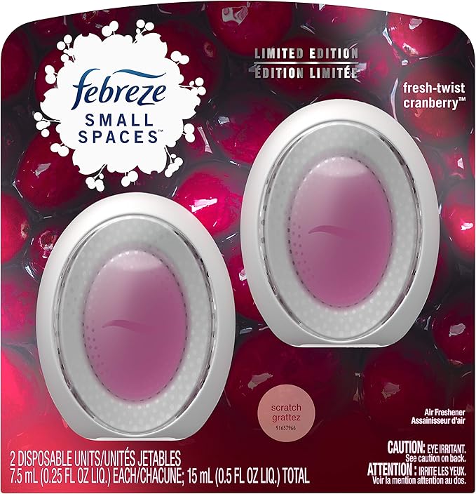 Febreze Small Spaces, Fresh - Twist Cranberry, 2 count-PurrikoPets