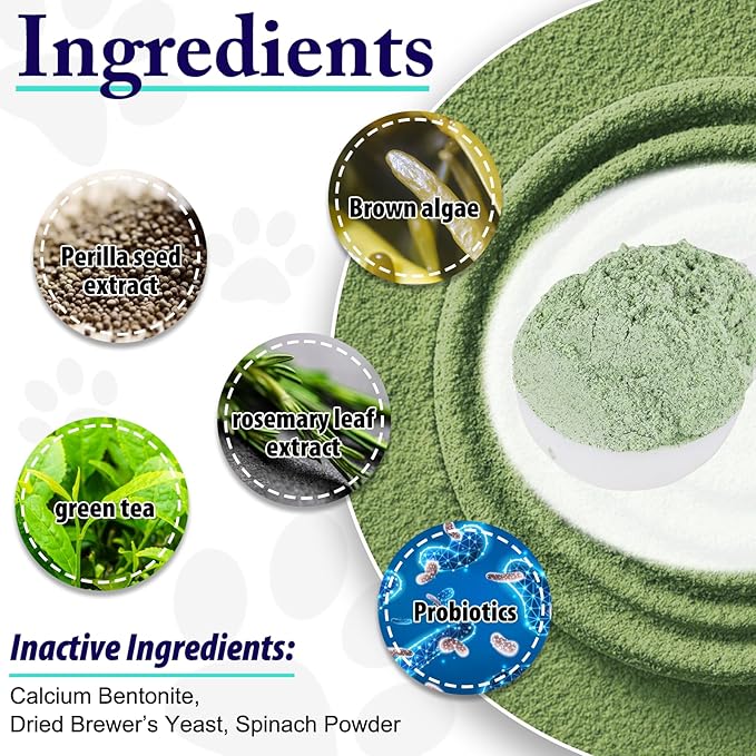 Dog Teeth Cleaning Powder - Dog Dental Powder - Targets Tartar & Reduces Plaque & Bad Breath - Teeth Cleaning Made Easy Eliminate - Formulated for Small, Medium, Large Dogs (2PCS)-PurrikoPets