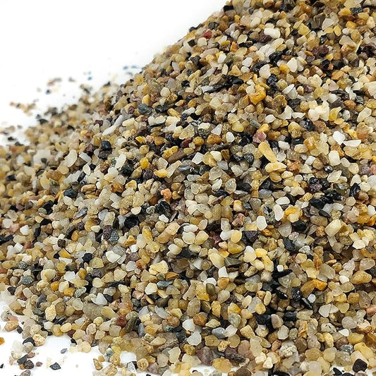 10 lbs Aquarium Sand, 1/16 Inch Fish Tank Gravel. Decorative Coarse Sand Pea Gravel for Aquarium Substrate, Terrariums, Vase, Plant, Soil Cover and Outdoor Landscaping Small River Rocks-PurrikoPets
