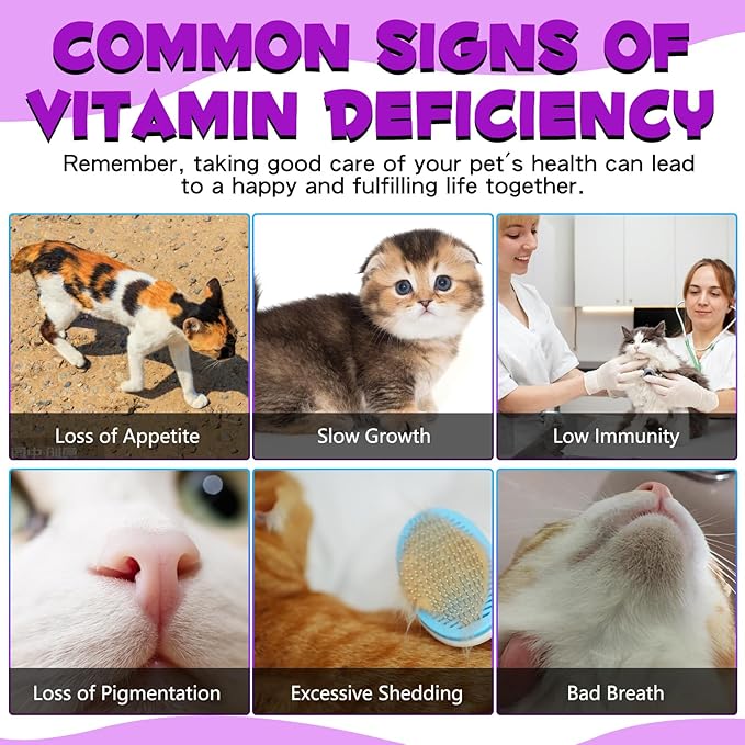 2PCS Liquid Multivitamin for Cat, 15 in 1 Cats Multivitamin Liquid Drops Supplements for Skin & Coat, Heart Health, Bones and Joint, Cat Vitamins with Glucosamine and MSM, Immune System Support-PurrikoPets