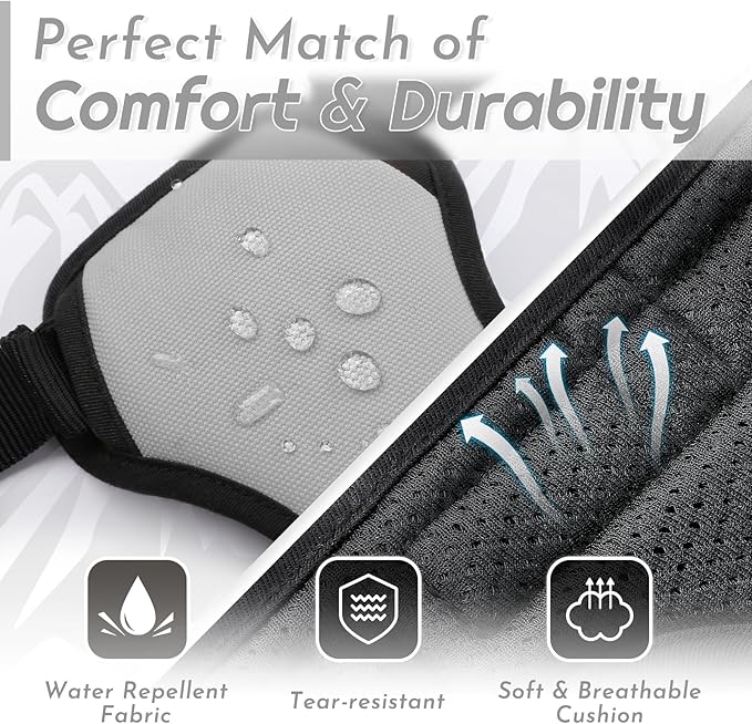 Eagloo Dog Harness Small Sized Dog, No Pull Service Vest with Reflective Strips and Control Handle, Adjustable and Comfortable for Easy Walking, No Choke Pet Harness with 2 Metal Rings, Grey, S-PurrikoPets