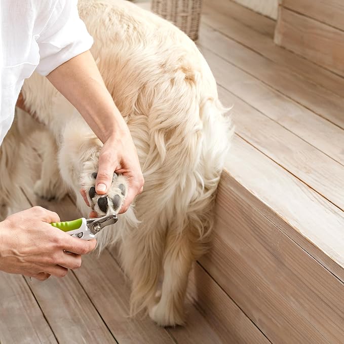 Dog Nail Clippers with Safety Guard - Pet Nail Clippers for Medium and Small Breed - Protective Nail Cutter, Safe Claw Trimmer, Ergonomic Toenail Scissors - Ebook Guide-PurrikoPets