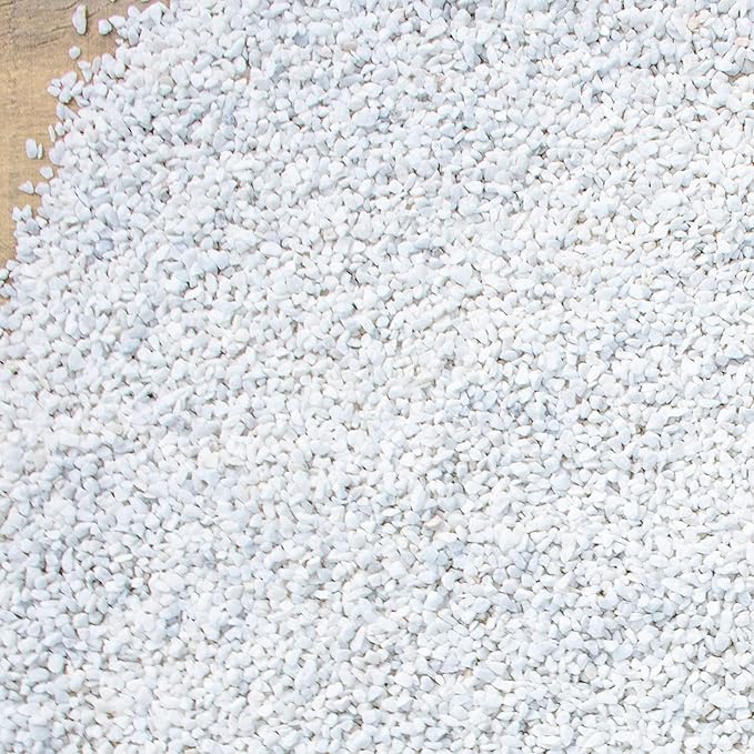 18lb White Cactus Pea Gravel Rocks,1/4 Inch Pebbles for Indoor Plants, Natural Succulent Rock and River Rocks Decorative for Aquariums, Vases, Outdoor Gardening, Top Dressing for Potted Plants-PurrikoPets