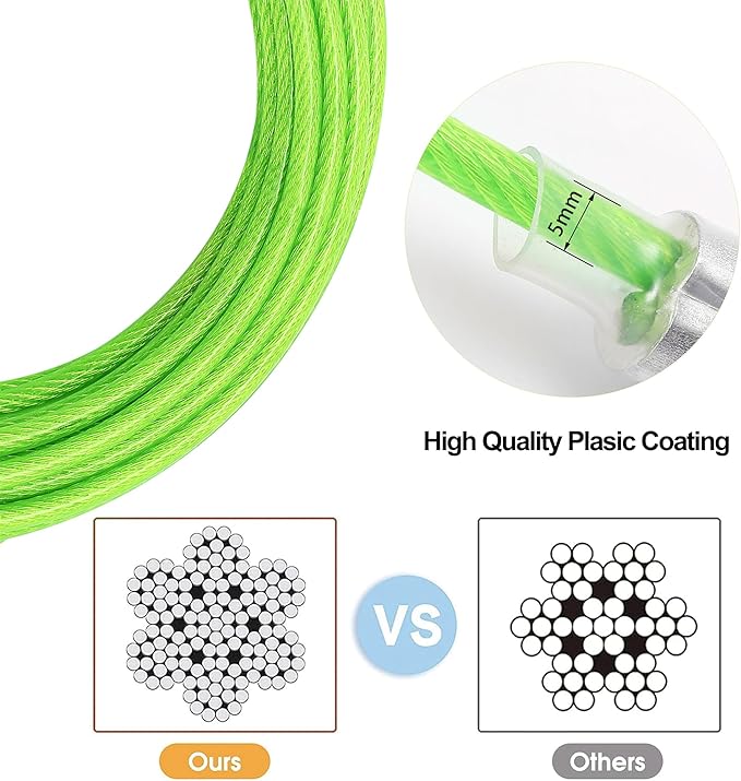 Dog Tie Out Cable for Outside,50FT Heavy Duty Dog Leash&Chains with Swivel Hook,Small-Large Dogs Runner Cable for Dogs Up to 250lbs, Long Lead Line for Yard Outdoor and Camping (250lbs 50FT, Green)-PurrikoPets