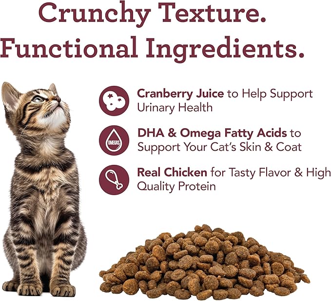 Get Naked Urinary Cat Health Treats with Cranberry & Real Chicken 6oz | Crunchy, Grain-Free, Natural Urinary Tract & Dental Care | Supports UT Support & Fresh Breath | Made in The USA-PurrikoPets