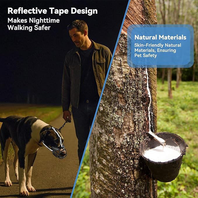 Dog Muzzle for Large Dogs, Breathable Basket Muzzles for Small, Medium and X-Large Aggressive Dog, Allows Panting Drinking, Suitable for Grooming Trimming Training (2, Blacks)-PurrikoPets