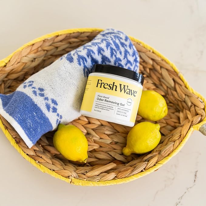 Fresh Wave Lemon Odor Removing Gel, 15 oz., Pack of 2 - Safer Odor Absorbers for Home, Natural Plant-Based Odor Eliminator, Every 15 oz. lasts 30-60 Days, For Cooking, Trash & Pets-PurrikoPets
