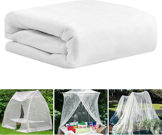 78x10Ft Mosquito Netting Garden Mesh Netting, Bug Insect Mosquito Fly Bird Net, Animals Barrier Protection Net, White 3x24m-PurrikoPets