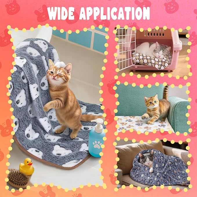 6 Pcs Guinea Pig Bedding Cage Liners Small Animal Flannel Blankets Sleep Mat Absorbent Reusable Pet Pee Bedding Pad Cover for Dog Cat Hamster Ferret Chinchilla Rabbit Hedgehog (30 x 42 Inch, Multi)-PurrikoPets