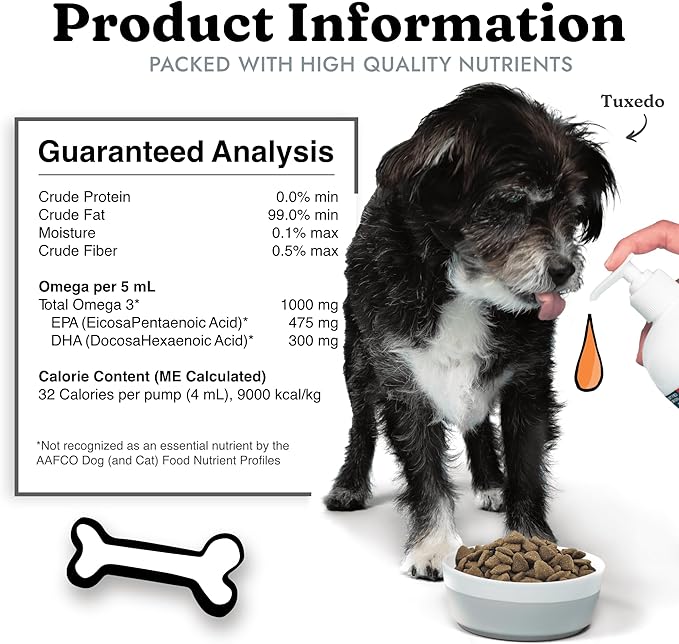 Fish Oil for Dogs - Healthy Skin & Coat, Salmon, Pollock, All Natural Supplement for Pets, Itching Scratching Allergy & Inflammation Defense, Omega 3 EPA DHA, Brain & Heart Health, 64 oz-PurrikoPets