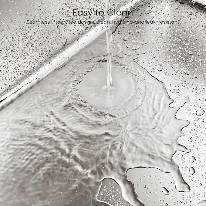 Enclosed Stainless Steel Cat Litter Box 13.8” High Sides, Extra Large Litter Box for Big Cats, XL Metal Kitty Litter Pan Pet Toilet with Wheels for Easy Mobility, Anti-Leakage, Non-Sticky, Easy Clean-PurrikoPets