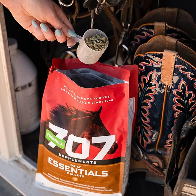 Formula 707 Daily Essentials Equine Supplement, 12 lb Bag – Complete Vitamins and Minerals for Superior Health and Condition in Horses-PurrikoPets
