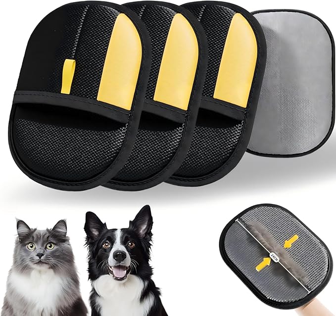 2025 New Pet Hair Removal Glove for Cats & Dogs, Grooming Gloves for Dogs, Static Removal Gloves for Pet Hair, Reusable Pet Hair Remover Glove(3)-PurrikoPets