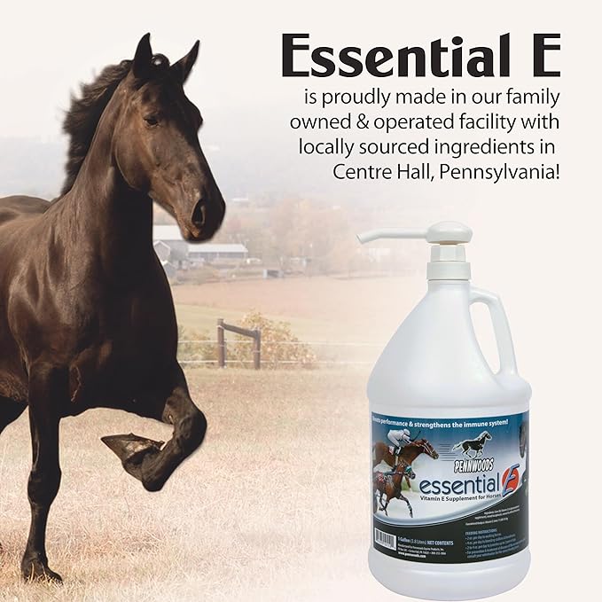 Essential E: Equine Vitamin E Supplement for Horse Health, Performance, Recovery & Nutrition - 1 Gallon-PurrikoPets
