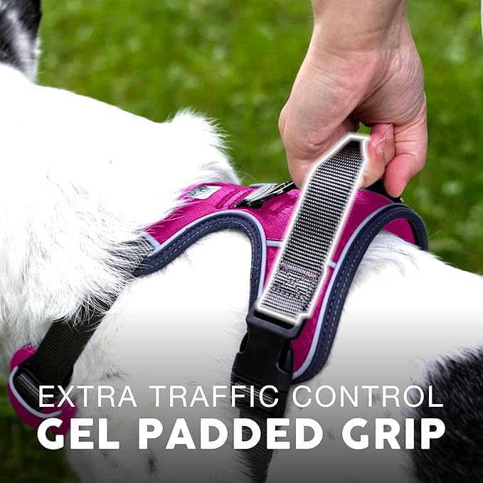 Embark Adventure Dog Harness, Reflective Trim No Pull Dog Harness Medium Sized Dogs - Military Grade Nylon, Front Clip with Gel Lined Handle.-PurrikoPets