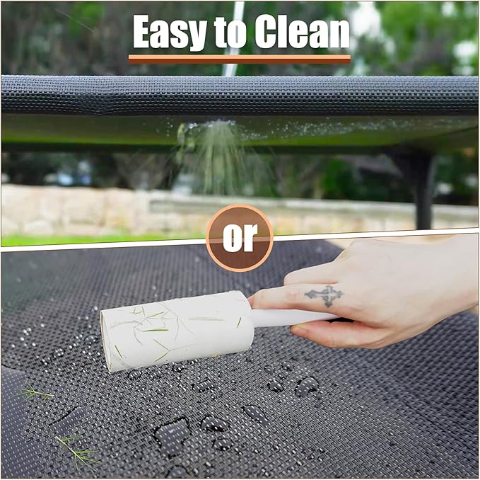 Elevated Dog Bed for Small Dogs, Raised Dog Cot Beds Fits Up to 150 LBs, Heavy Duty Pet Cots with Durable Supportive Teslin Recyclable Washable Mesh, Indoor & Outdoor Dog Bed, Green-PurrikoPets