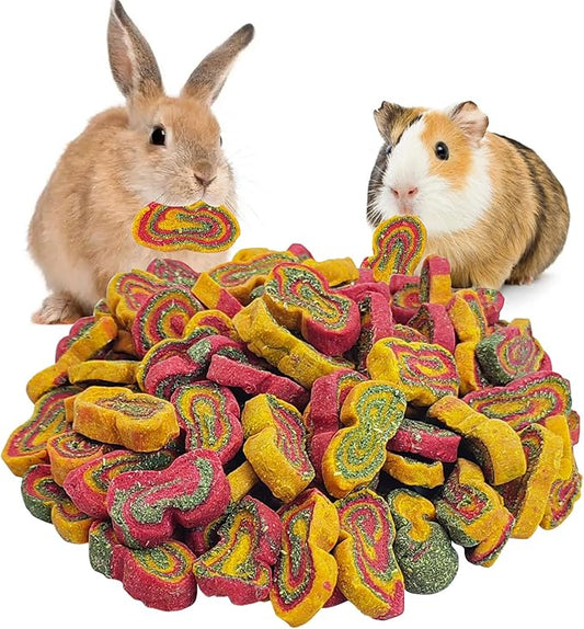 Fhiny Rabbit Chew Toys Mixed Forage Beetroot Carrot and Pumpkin Bunny Treats for Hamsters Guinea Pigs Chinchillas and Other Small Rodents Teeth Grinding (0.57lb/260g)-PurrikoPets