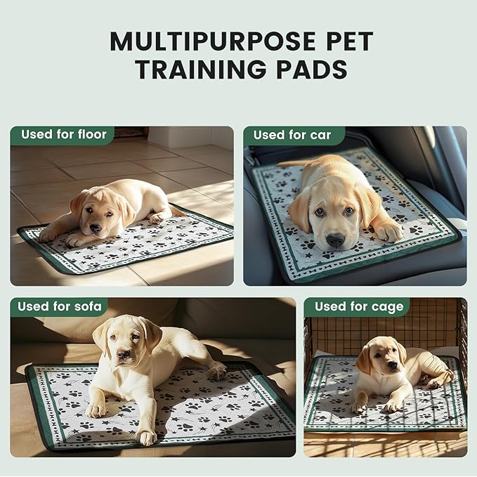 Gardner Pet Washable Dog Pee Pads,18'' x 24'' Non Slip Dog Mats with Great Urine Absorption, Reusable Puppy Pee Pads for Potty Training - 2 Pack-PurrikoPets