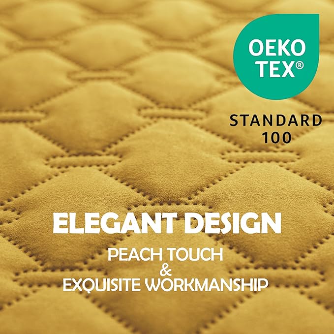 gogobunny 100% Double-Sided Waterproof Dog Bed Cover Pet Blanket Sofa Couch Furniture Protector for Puppy Large Dog Cat, Reversible (82x120 Inch (Pack of 1), Dark Yellow/Light Yellow)-PurrikoPets