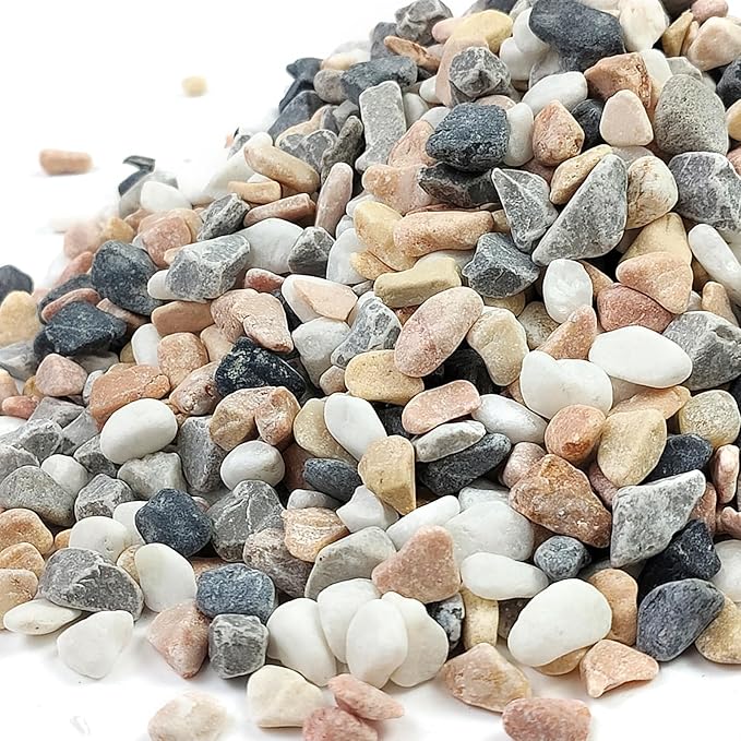 10 lbs Pebbles for Landscaping, 3/8 Inch Pea Gravel Decorative River Rocks for Succulent, Cactus, Vases, Terrarium, Aquarium, Potted Top Dressing and Outdoor Garden-PurrikoPets