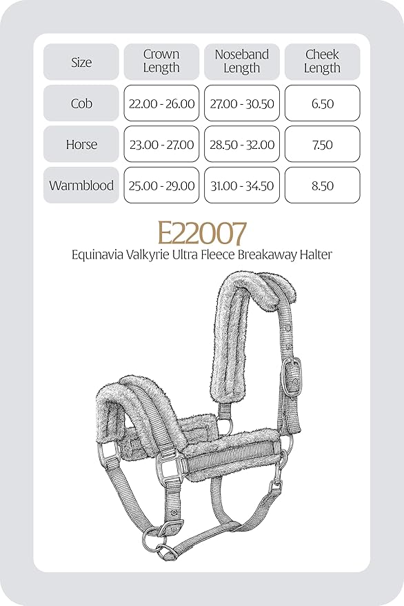 Equinavia Valkyrie Soft Ultra Fleece Padded Adjustable Breakaway Horse Halter - Navy/Navy - Horse-PurrikoPets