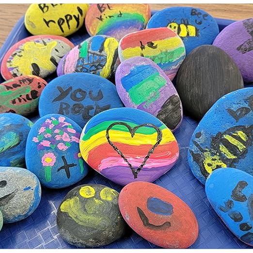 5 lbs Mexican Beach Pebbles, 2-3 Inch Decorative River Rocks for Fish Tank Aquarium Fountain, Decorative Pebbles for Garden Landscaping, Home Décor, Outdoor Paving Walkways Pathways Backyard-PurrikoPets