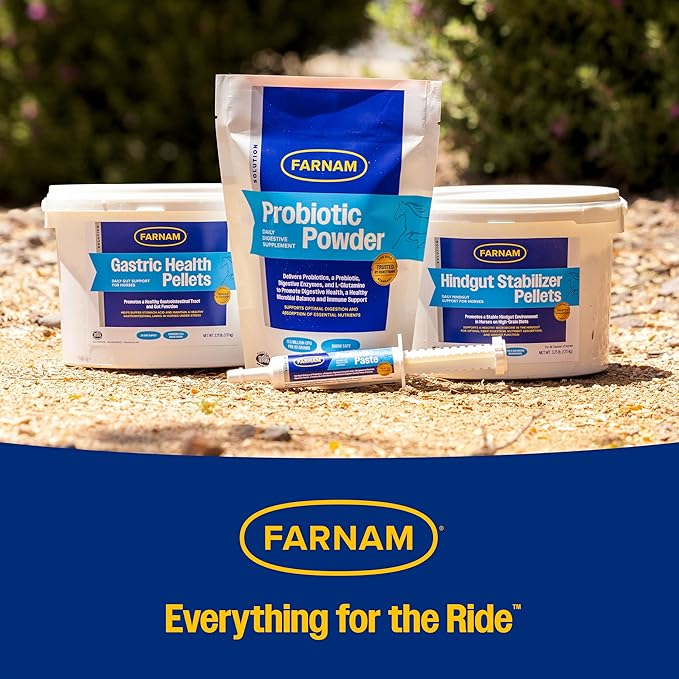 Farnam Hindgut Stabilizer Pellets, Daily Digestive & Immune Supplement for Horses Helps Maintain a Balanced Microbiome for Optimal Digestion-PurrikoPets