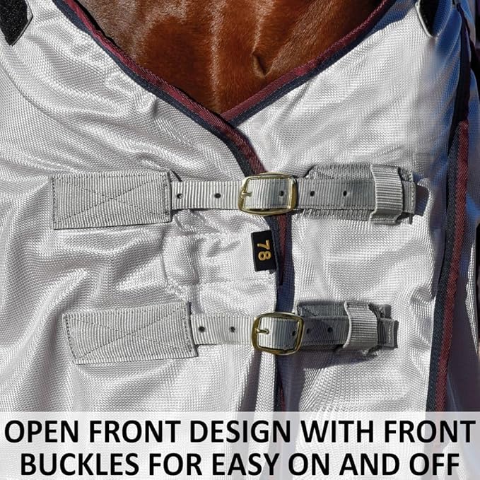 Dura-Tech RipGuard Adjusta-Fit Horse Fly Sheets | Self-Repairing Durability | Enhanced UV & Insect Protection | Ideal for All Horse Breeds-PurrikoPets