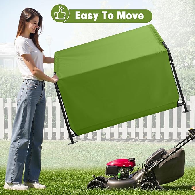 Dog Shade Shelter Outdoor 4'x4'x3' Tent for Large Medium Dogs, Outside Sun Rain Canopy Pet House for Livestock Pigs Cats with Waterproof Roof Ground Nails,Deep Green-PurrikoPets