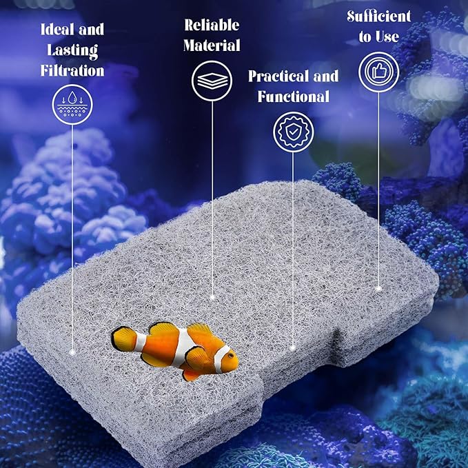 30 Pcs Ammonia Remover Pad Compatible with 306/307/406/407 Aquarium Canister Filter Media Ammonia Reducer for Fish Tank Replacement Parts Accessories-PurrikoPets