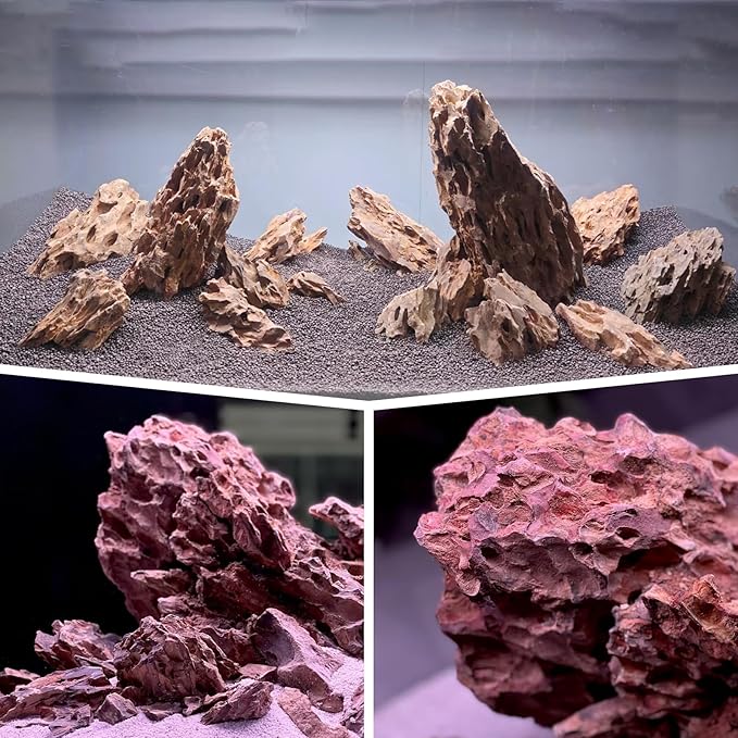 5LB Aquarium Rocks Dragon Stone for Aquariums Landscaping Model Fish Tanks Terrariums Vivariums Model Decoration-2 to 4 Inches-PurrikoPets