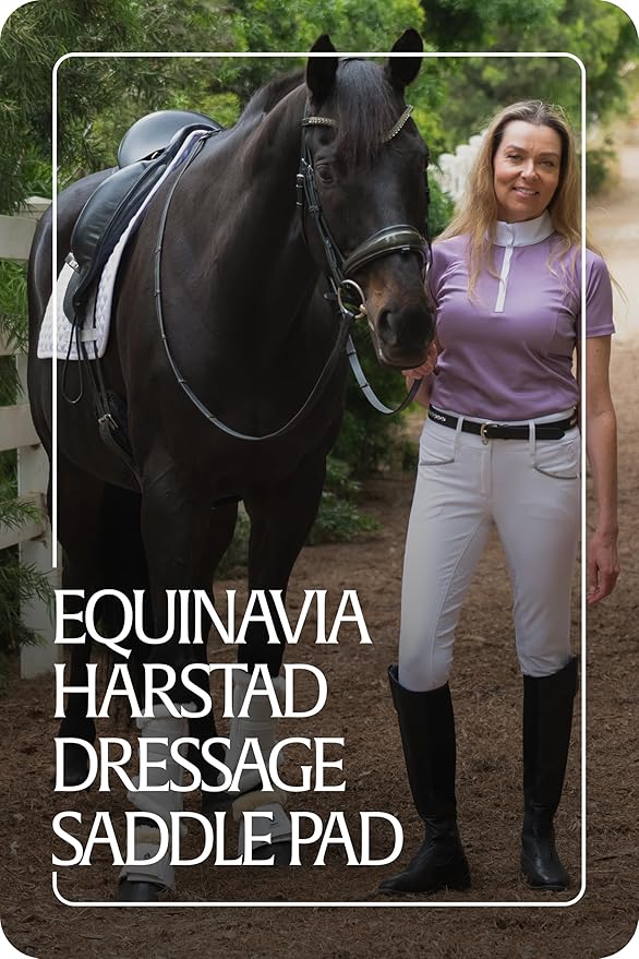 Equinavia Harstad Dressage Saddle Pad | Classic & Durable | Moisture-Wicking Tricot Backing-PurrikoPets