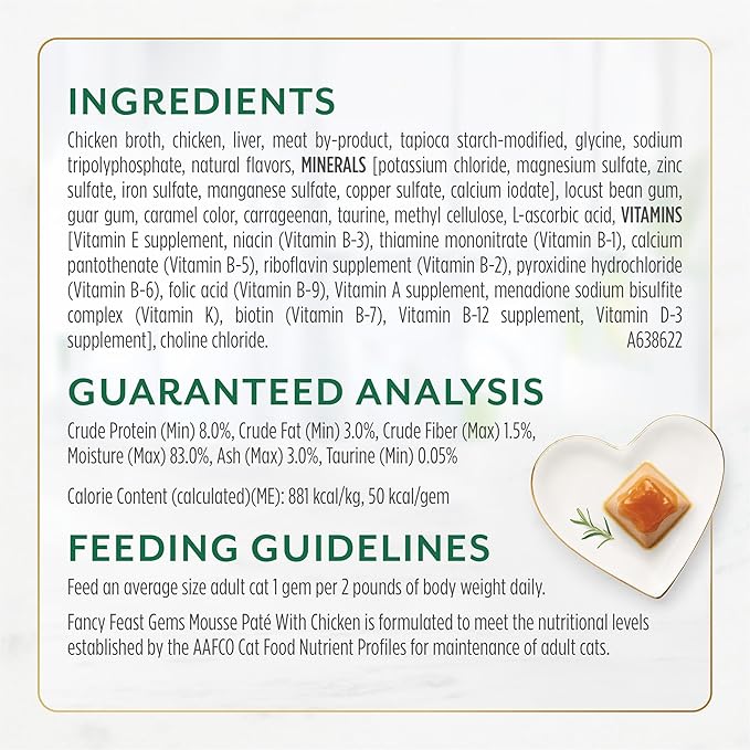 Fancy Feast Gems Pate Cat Food Mousse With Chicken and a Halo of Savory Gravy Cat Food - (Pack of 8) 4 oz. Boxes-PurrikoPets