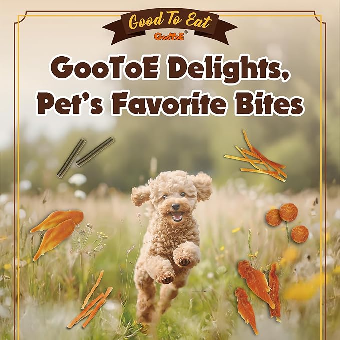 Gootoe Chicken Breast Strips 1 lb, Dog Treats, All Natural, Grain-Free, High-Protein, Healthy & Easily Digestible, Soft Texture-PurrikoPets