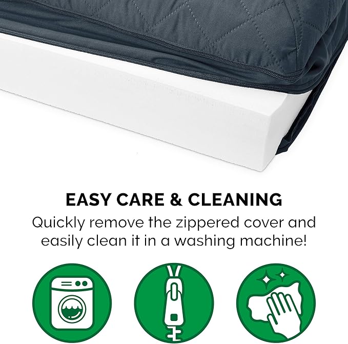 Furhaven Orthopedic Dog Bed for Large Dogs w/ Removable Bolsters & Washable Cover, For Dogs Up to 125 lbs - Quilted Sofa - Iron Gray, Jumbo Plus/XXL-PurrikoPets