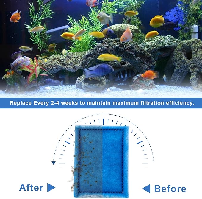 8 Pack Aquarium Filter Cartridge Replacement Rite-Size B Filter Cartridges Compatible with MarineLand Penguin PRO Power Filters 100/125/175 /150, for Aqua-Tech(EZ-Change #2) 10-20 Gallon Power Filters-PurrikoPets