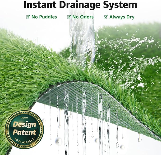 Dog Grass pad with Tray,45”x 29” Indoor Dog Potty with 2 Packs Replacement Artificial Fake Grass-5 Packs Disposable Puppy Pads,for Puppy Training Apartment,Outdoor Use-PurrikoPets