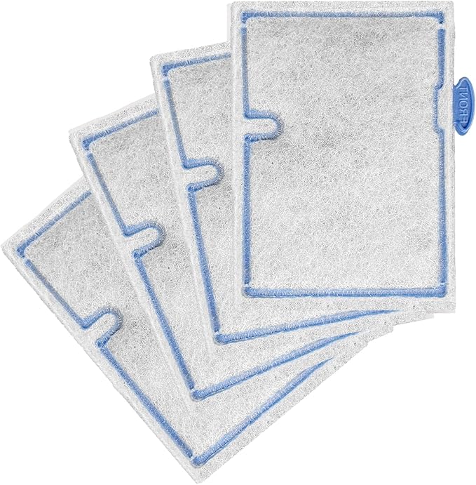 4 Packs Small Aquarium Filter Cartridges Replacement Filter Pad Compatible with QuietFlow E Internal Power Filter 10 and 1/2.5/5 Gallon Minibow Aquarium Filters-PurrikoPets