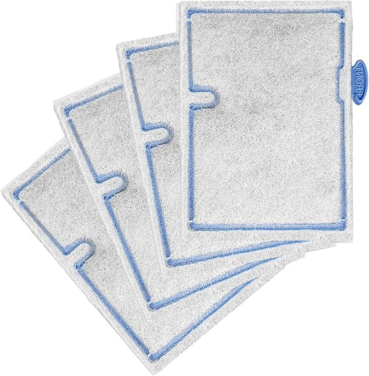 4 Packs Small Aquarium Filter Cartridges Replacement Filter Pad Compatible with QuietFlow E Internal Power Filter 10 and 1/2.5/5 Gallon Minibow Aquarium Filters-PurrikoPets
