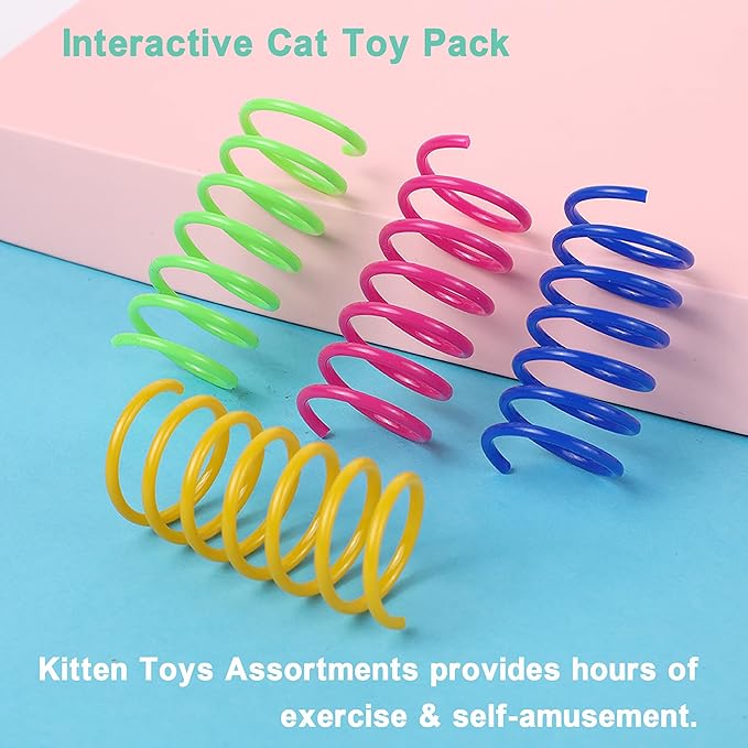 42pcs Interactive Cat Toys Kit - Multi-Activity Kitten Toy Set with Collapsible Tunnel, Feather Wand & Bell, Cat Balls Toys - Indoor Play Enrichment Supplies for Adult Cats & Kittens-PurrikoPets