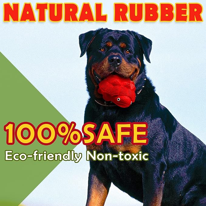 Dog Toys for Aggressive Chewers, Heavy Duty Tough Dog Toy for Large Dogs, Indestructible Squeaky Dog Toys-PurrikoPets