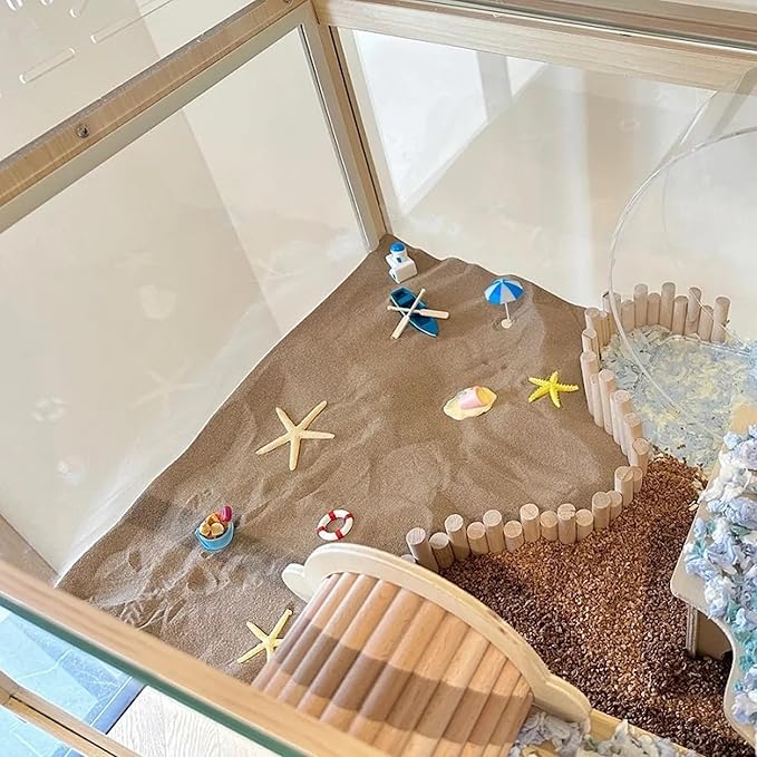 DR.DUDU Hamster Bath Sand, 2.8lb Dust Free Desert Sand or Potty Litter Sand for Hamster Chinchillas Gerbil Syrian Mice Small Animals (Beige)-PurrikoPets