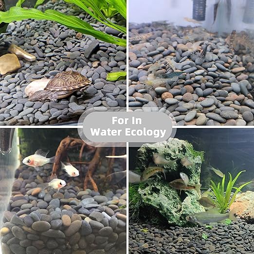 18lb Small Smooth River Rocks Pebbles for Plants & Succulents, Decorative Outdoor Landscaping Garden Rocks, Natural Mexican Beach Pebbles, Gravel for Aquarium, Fish Tanks, Vase and Yard Decor-PurrikoPets